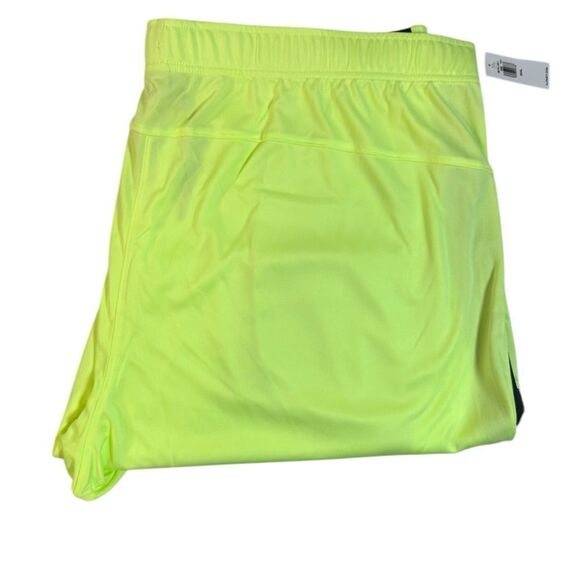 Old Navy Active Men's Neon Yellow Athletic Shorts Gray Stripe - Size 3XL - Picture 2 of 11